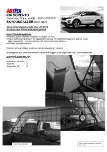 Artfex Lastgaller Kia Sorento 2015-2020 (Generation 3)
