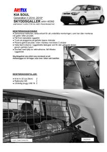 Artfex Lastgaller Kia Soul 2014-2020 generation 2