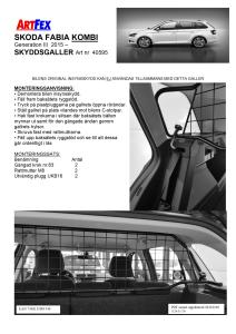 Artfex Lastgaller Skoda Fabia Kombi 2015-