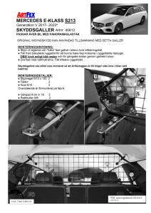 Artfex Lastgaller Mercedes E-Klass 2017- (Gen 5- S213)