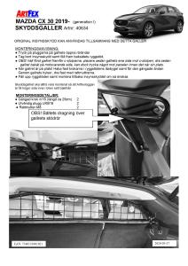 Artfex lastgaller MAZDA CX 30 2019- (generation I)