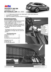 Artfex Lastgaller Peugeot 508 SW 2019- Generation II