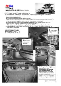 Artfex Lastgaller Tesla Modell X 2015- Endast till 7-sitsig bil