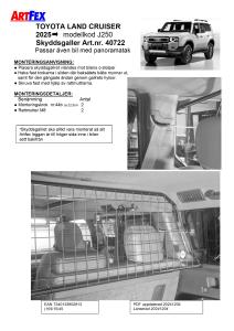 Artfex Lastgaller Toyoya Landcruiser J250 2025-