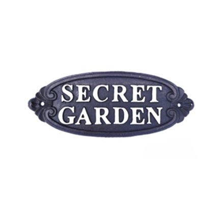 Gjutjärnskylt - Secret Garden