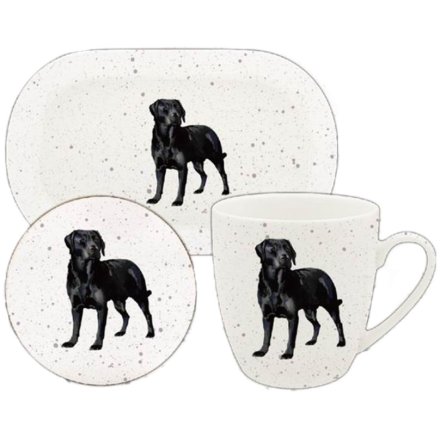 Mugg, coaster och bricka - labrador