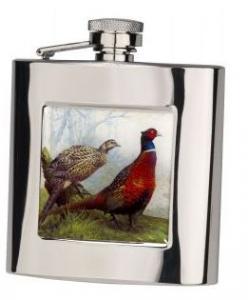 Bisley Glass /& Flask Gift Set In Stag Or Pheasant for Whisky// Whiskey