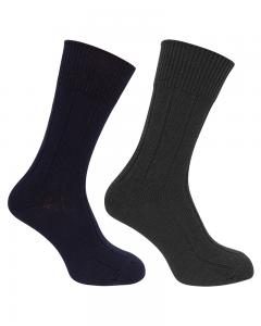 Hoggs Brogue socks - 2-pack grå/navy