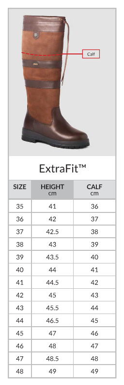 dubarry extra fit calf size