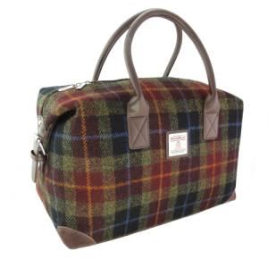 Glen Appin Harris Tweed Holdall Travelbag - Brown Check