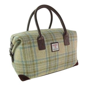 Glen Appin Harris Tweed Holdall Travelbag - Beige Stewart