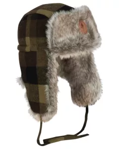 Pinewood Classic Rutig Pälsmössa, (XL-XXL)  Grön