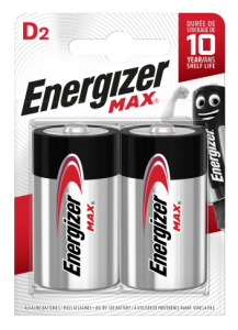 Energizer, MAX alkaliska D 2-p