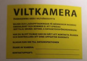 Varningsskylt viltkamera, Grey Oak