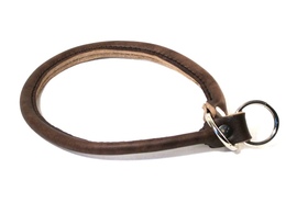 Stryp halsband 55cm brun läder