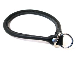Stryp halsband 60cm svart läder