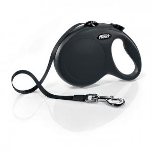 Flexi New Classic L, 8m tape, svart