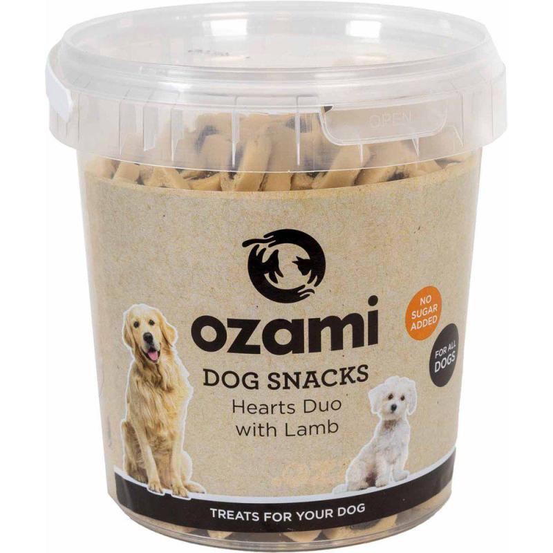 Ozami Dog Snack Hearts Duo Lamb Bucket 500g
