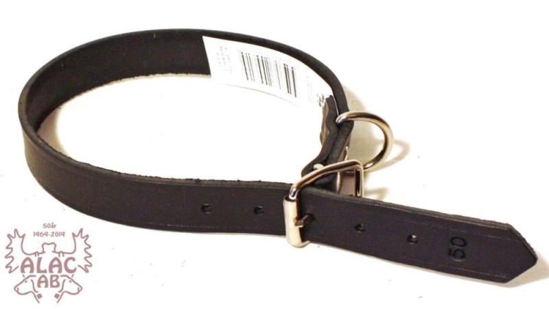 Läderhalsband1.8cm bred 50cm lång svart läder, Alac