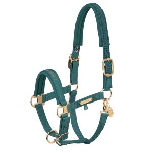 FAUX LEATHER DOUBLE PIN PLAIT VINTAGE GREEN