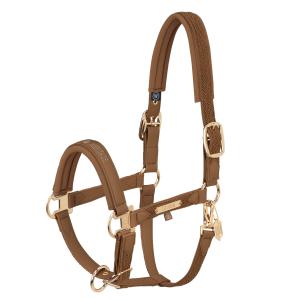 FAUX LEATHER DOUBLE PIN PLAIT ALMOND