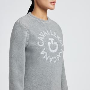 CT FLEECE CREW NECK PULLOVER LJUSGRÅ