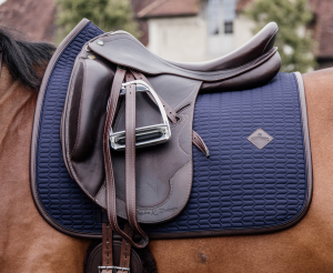 KENTUCKY LEATHER DR SADDLE PAD NAVY