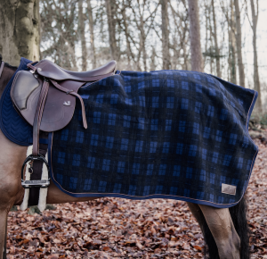 QUARTER RUG HEAVY FLEECE CHECK PRINTING