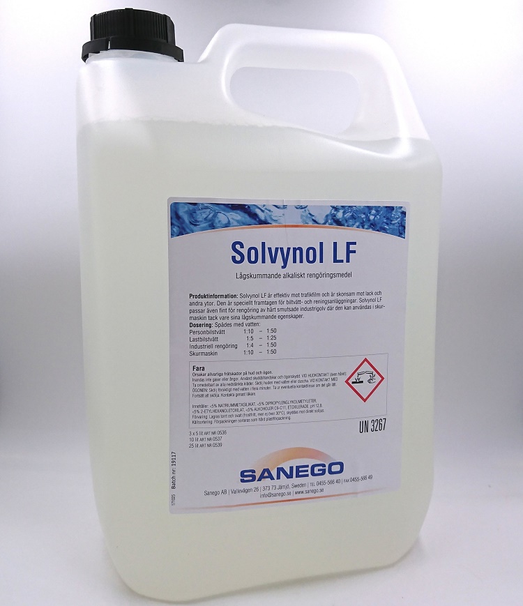 SOLVYNOL LF 5L, Industrirengöring, lågskummande