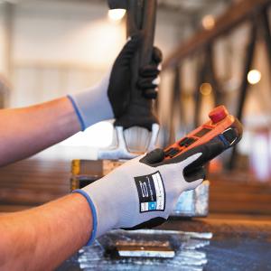 0755, Tunn Svart/Grå Montagehandske Nitril