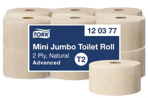 Tork (120377) Mini Jumbo Toalettpapper Natur T2