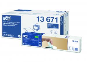 Tork (13671)Xpressnap Snack Dispenservett Vit löv N10