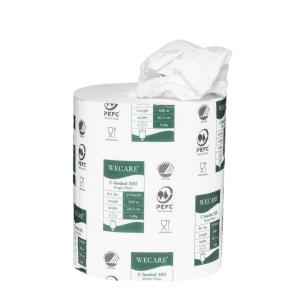 WeCare 1-lager Avtorkningspapper Centrummatat, 6rl/bal.