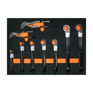 Water Pump Pliers + Open Ratchet Wrench Set 13-32 mm, inlägg för verktygsvagn-GSON