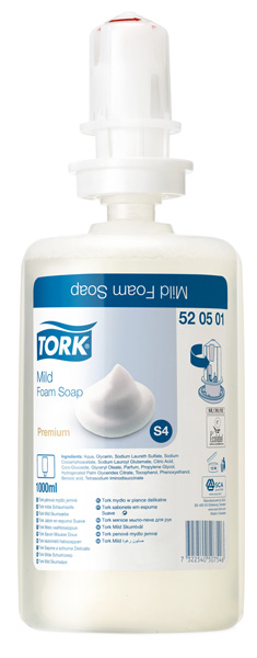 Tork (520501) Premium Skumtvål Mild S4 1L