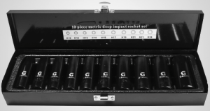 Deep Impact Socket Set 1/2" 10 delar/parts: ( 10,12,13,14,15,17,19,21,22,24 mm)