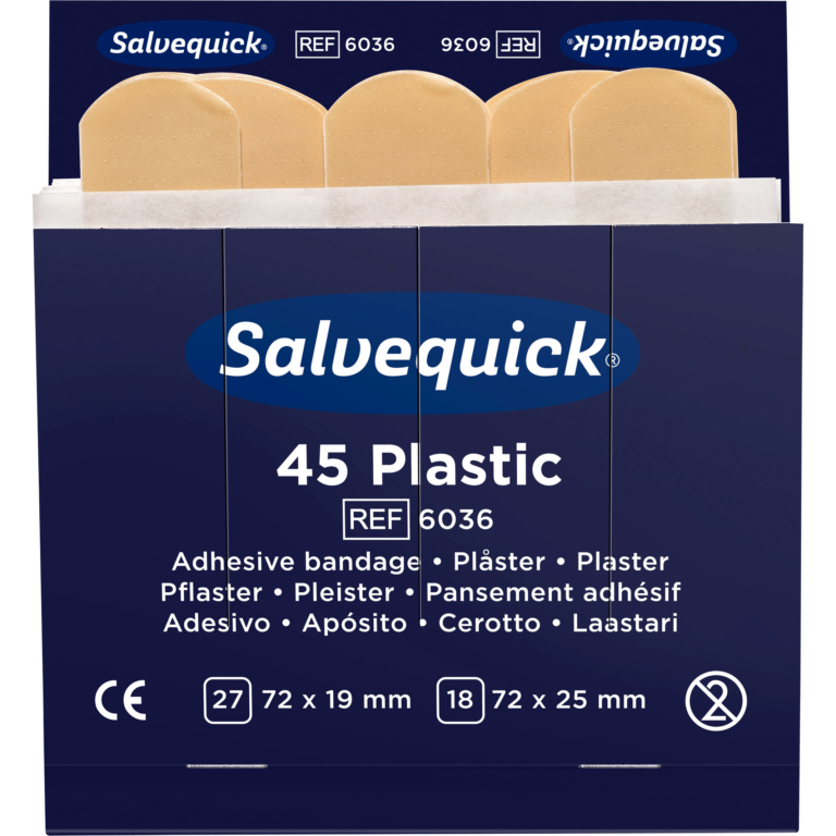Plåster Plast (6036) Refill Salvequick till förstahjälpentavla-Cederroth