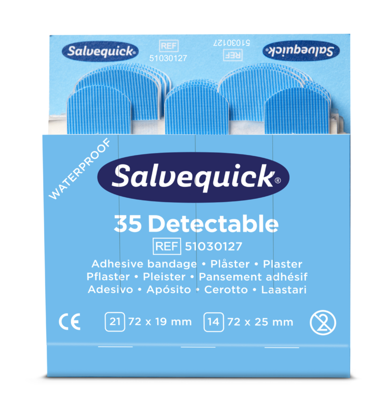 Plåster Blue Detactable (51030127) Salvequick-Cederroth