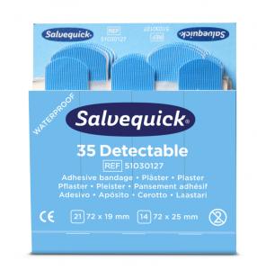 Plåster Blue Detactable (51030127) Salvequick-Cederroth