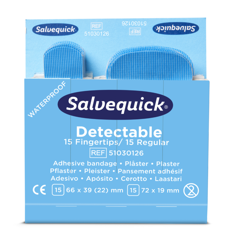 Salvequick (51030126) Plåster Blue Detectable Fingertip
