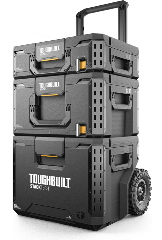 Toughbuilt Verktygslådor StackTech Startset 3 delar med hjul