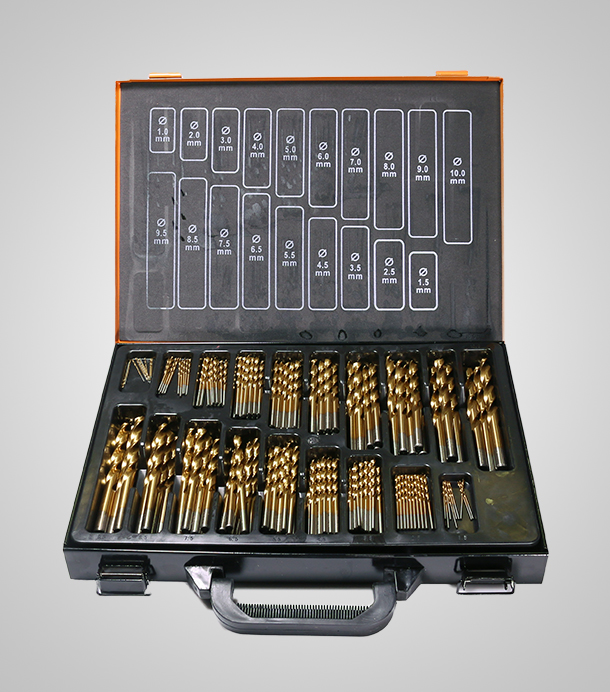 HSS-G TiN Drill Set 1-10 mm 170 borr