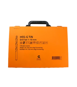 HSS-G TiN Drill Set 1-10 mm 170 borr-Gson