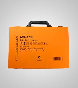 HSS-G TiN Drill Set 1-10 mm 170 borr