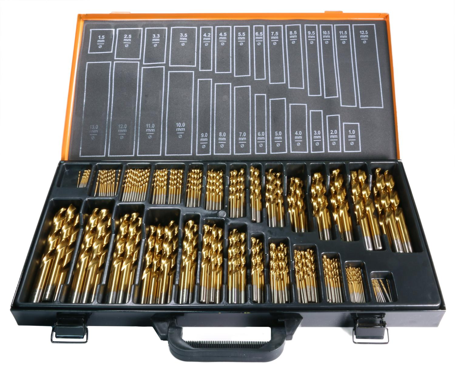 HSS-G TiN Drill Set 1-13 mm (220 st delar/parts)