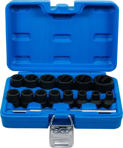 Bultutdragare med spiralprofil 1/2" fattning, 16 delar 8 - 27 mm