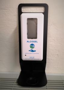 Alk-IZ, Bordsstativ med beröringsfri dispenser GEL 1L