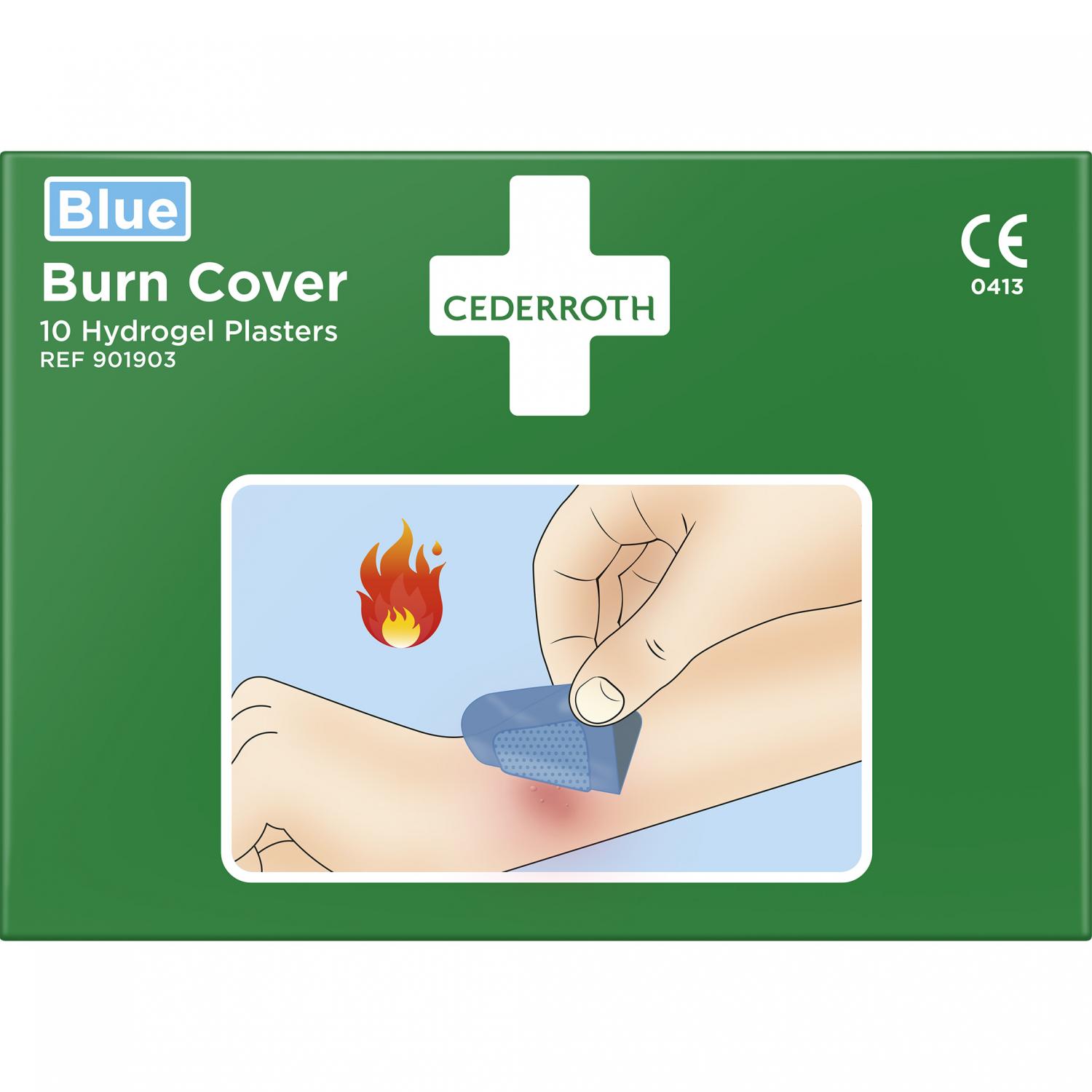 Burn Cover Blue Hydrogelplåster för brännsår (901903)-Cederroth