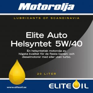 Elite Auto Helsyntet 5W-40-Elite Oil