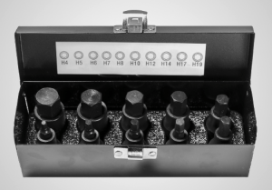 Impact Socket Hex Set 1/2" 55 mm 10 delar/parts: (4, 5, 6, 7, 8, 10, 12, 14, 17, 19 mm)